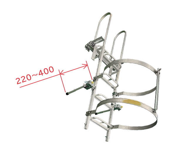 垂直アルミステップ　スタンドパイプ