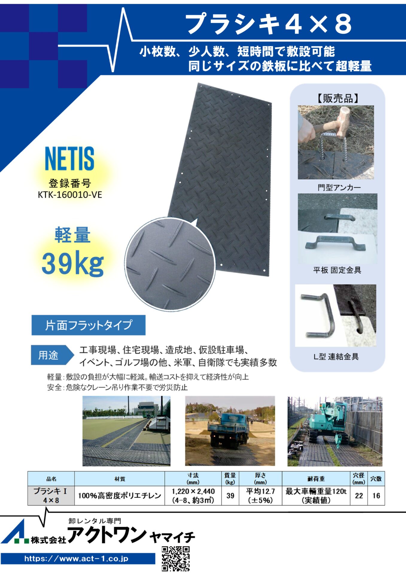 カタログ・リーフレット | 建設用仮設機材のレンタルならアクトワン 