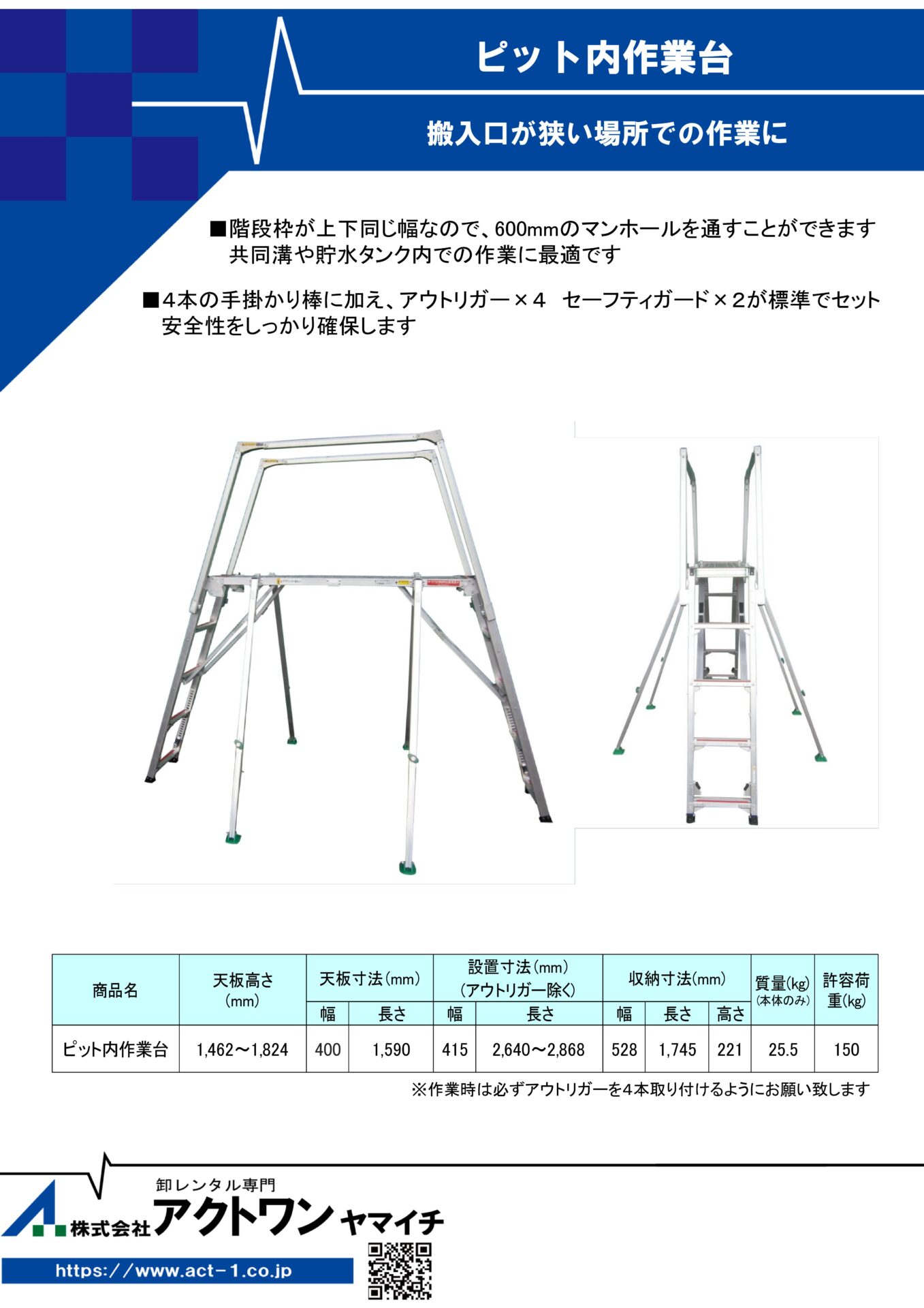 ピット内作業台